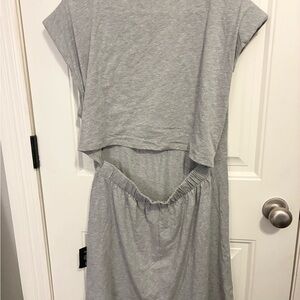 Lulus Gray Open-Back Dress